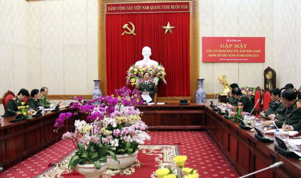 Thứ trưởng Thường trực Đặng Văn Hiếu gặp mặt lãnh đạo các cơ quan báo chí, xuất bản CAND