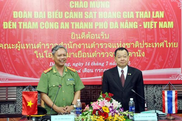 Trao đổi kinh nghiệm, hợp tác giữa CATP Đà Nẵng và Cảnh sát Hoàng gia Thái Lan