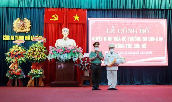Bổ nhiệm Thượng tá Nguyễn Văn Tăng giữ chức Phó Giám đốc Công an TP Đà Nẵng