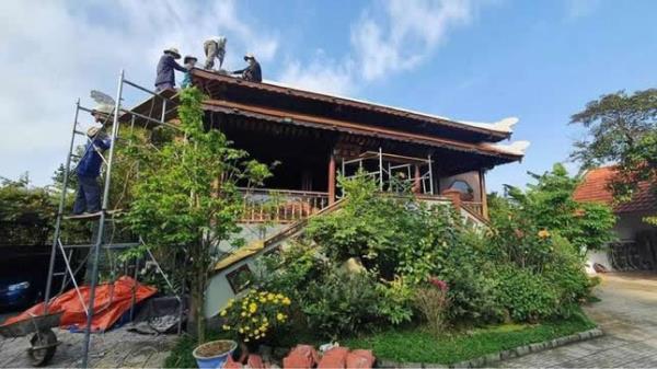 Tháo dỡ biệt phủ xây trái phép trên đất nông nghiệp