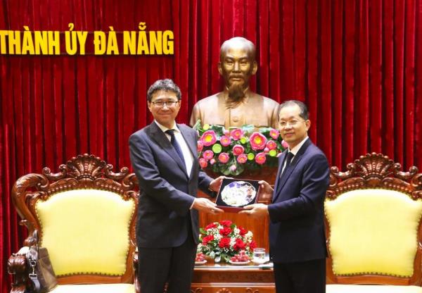 Bí thư Thành ủy Nguyễn Văn Quảng tiếp tân Tổng lãnh sự Nhật Bản tại Đà Nẵng