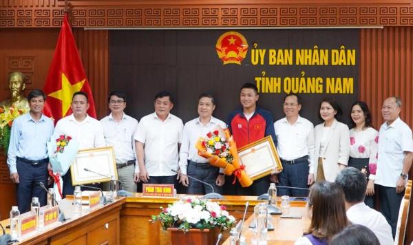 Quảng Nam vinh danh VĐV 2 lần vô địch Wushu thế giới