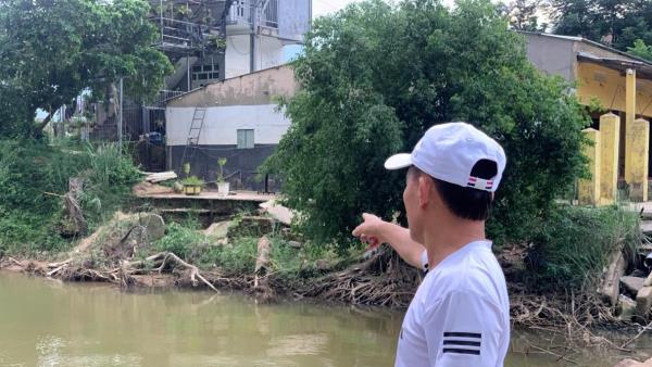 Bờ sông Kôn sạt lở, người dân sống trong lo âu