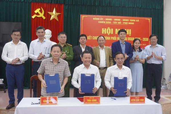 Các xã Chiên Đàn – Tây Hồ – Phú Ninh ký kết Chương trình phối hợp phát triển toàn diện