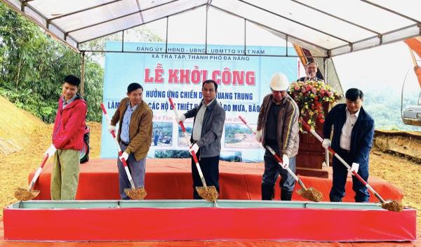 Xã Trà Tập triển khai Chiến dịch Quang Trung cho các hộ dân bị vùi lấp nhà