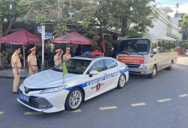 Cảnh sát giao thông Đà Nẵng xuất quân tham gia phục vụ Đại Lễ A80