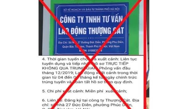 Cảnh báo thủ đoạn giả mạo giấy tờ của công ty xuất khẩu lao động để lừa đảo