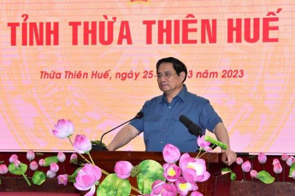 Một ngày, 3 cuộc làm việc của Thủ tướng Phạm Minh Chính tại Thừa Thiên-Huế