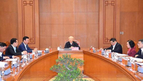 Tổng Bí thư Nguyễn Phú Trọng chủ trì họp Tiểu ban Nhân sự Đại hội XIV của Đảng