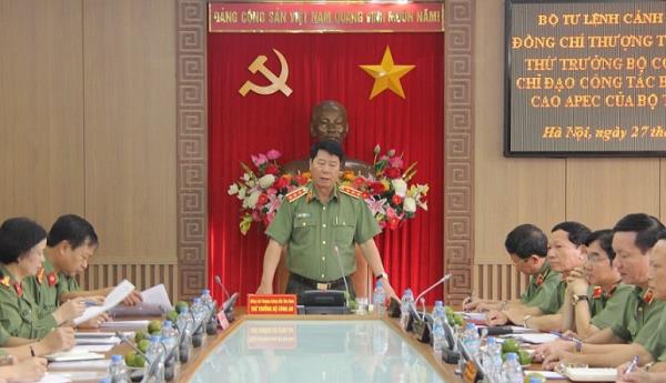 Thứ trưởng Bùi Văn Nam làm việc với Bộ Tư lệnh Cảnh vệ về công tác bảo vệ Tuần lễ Cấp cao APEC 2017