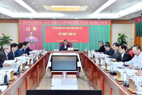 Thông cáo báo chí Kỳ họp thứ 33 của Ủy ban Kiểm tra Trung ương