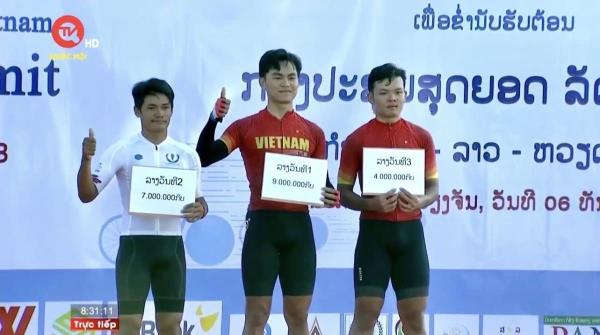 Tay đua Lê Thanh Hiếu giành chiến thắng ở Giải Xe đạp hữu nghị Việt Nam - Lào – Campuchia