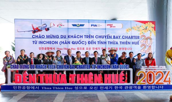 Thừa Thiên-Huế: Đón chuyến bay Quốc tế đầu tiên trong năm 2024