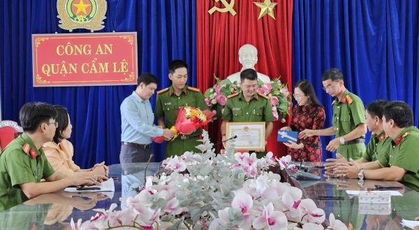 Thưởng đột xuất Đội Cảnh sát điều tra tội phạm về hình sự, kinh tế, ma túy CAQ Cẩm Lệ