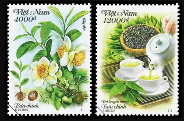 Giới thiệu cây chè và văn hóa trà của người Việt Nam trên tem bưu chính