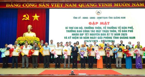 Lãnh đạo tỉnh Quảng Nam gặp mặt 3.700 cán bộ thôn, tổ dân phố