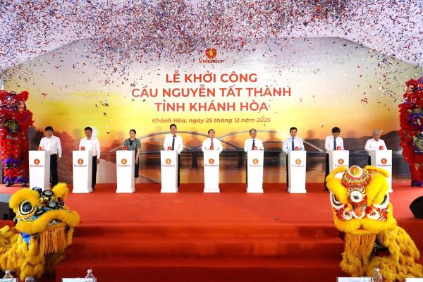 Vinhomes khởi công cầu Nguyễn Tất Thành - mở trục kết nối chiến lược cho đô thị Cam Lâm