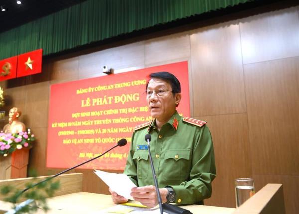 Lực lượng Công an phát động đợt sinh hoạt chính trị đặc biệt toàn quốc