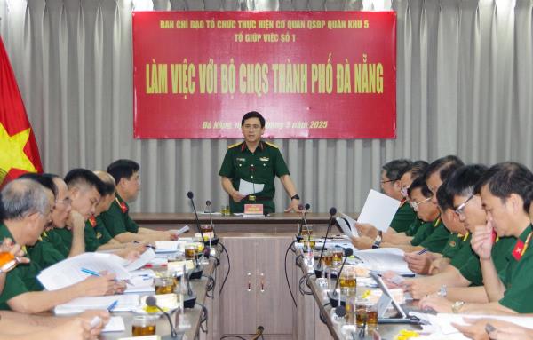 Tập trung thực hiện tốt chủ trương sáp nhập Bộ CHQS Đà Nẵng và Quảng Nam