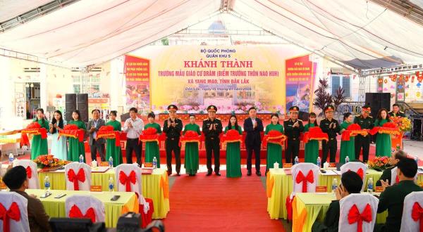 Khánh thành trường mẫu giáo cho con em vùng căn cứ cách mạng tại Tây Nguyên