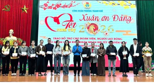 Trao quà Tết cho đoàn viên, người lao động và hộ có hoàn cảnh khó khăn