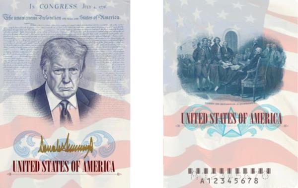 Mỹ phát hành hộ chiếu giới hạn in hình Tổng thống Trump dịp kỷ niệm 250 năm độc lập