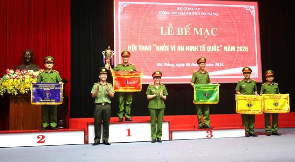 Công an TP Đà Nẵng bế mạc Hội thao Khỏe vì an ninh Tổ quốc năm 2026