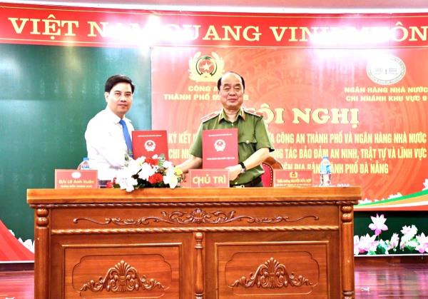 Ký kết kế hoạch phối hợp trong công tác bảo đảm ANTT và lĩnh vực tiền tệ, ngân hàng trên địa bàn TP Đà Nẵng