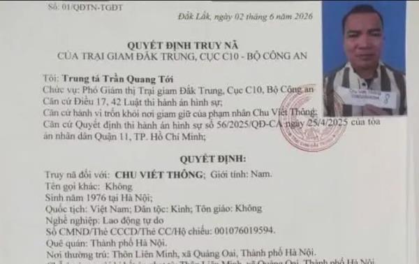 Truy nã phạm nhân bỏ trốn khi đang điều trị tại bệnh viện