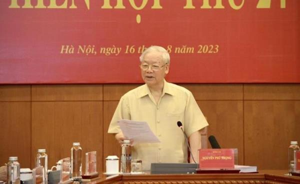 Tổng Bí thư Nguyễn Phú Trọng: Sớm hoàn thiện thể chế về kiểm soát quyền lực