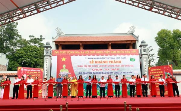 Khánh thành chùa Tứ Giáp (giai đoạn 1), nơi phát tích 6 điều Bác Hồ dạy Công an nhân dân